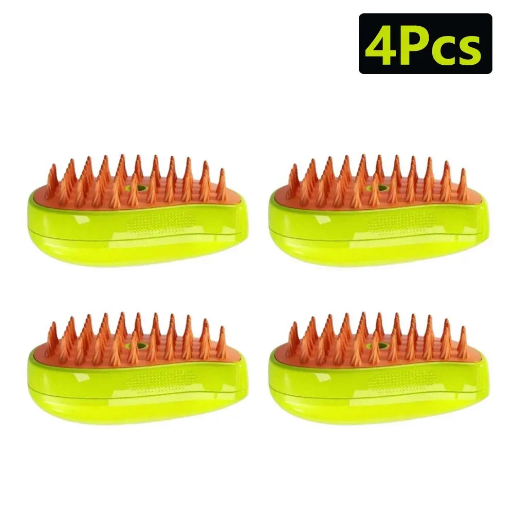 3 in 1 Cat Steam Brush Steamy Dog Brush Built-in Electric Spray Cat Hair Brushes for Massage Pet Grooming Comb Hair Removal Comb