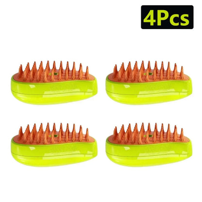 3 in 1 Cat Steam Brush Steamy Dog Brush Built-in Electric Spray Cat Hair Brushes for Massage Pet Grooming Comb Hair Removal Comb