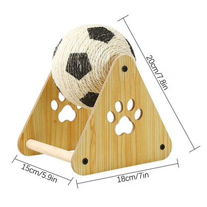 HempBall Cat Scratching Ball – Stable Triangular, Wear-Resistant