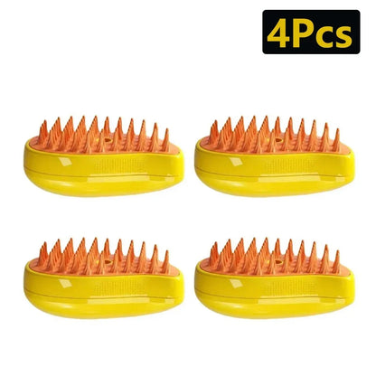 3 in 1 Cat Steam Brush Steamy Dog Brush Built-in Electric Spray Cat Hair Brushes for Massage Pet Grooming Comb Hair Removal Comb