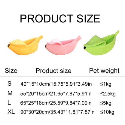 B Low-price clearance Pet Banana Bed for Dog Bed Creative Soft Small Bed Cat Nest Cozy For Dog Sofa Cute Pet Bedding Warm