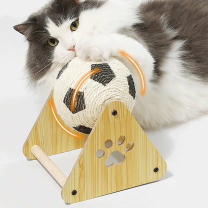 HempBall Cat Scratching Ball – Stable Triangular, Wear-Resistant