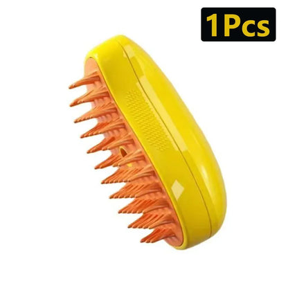 3 in 1 Cat Steam Brush Steamy Dog Brush Built-in Electric Spray Cat Hair Brushes for Massage Pet Grooming Comb Hair Removal Comb