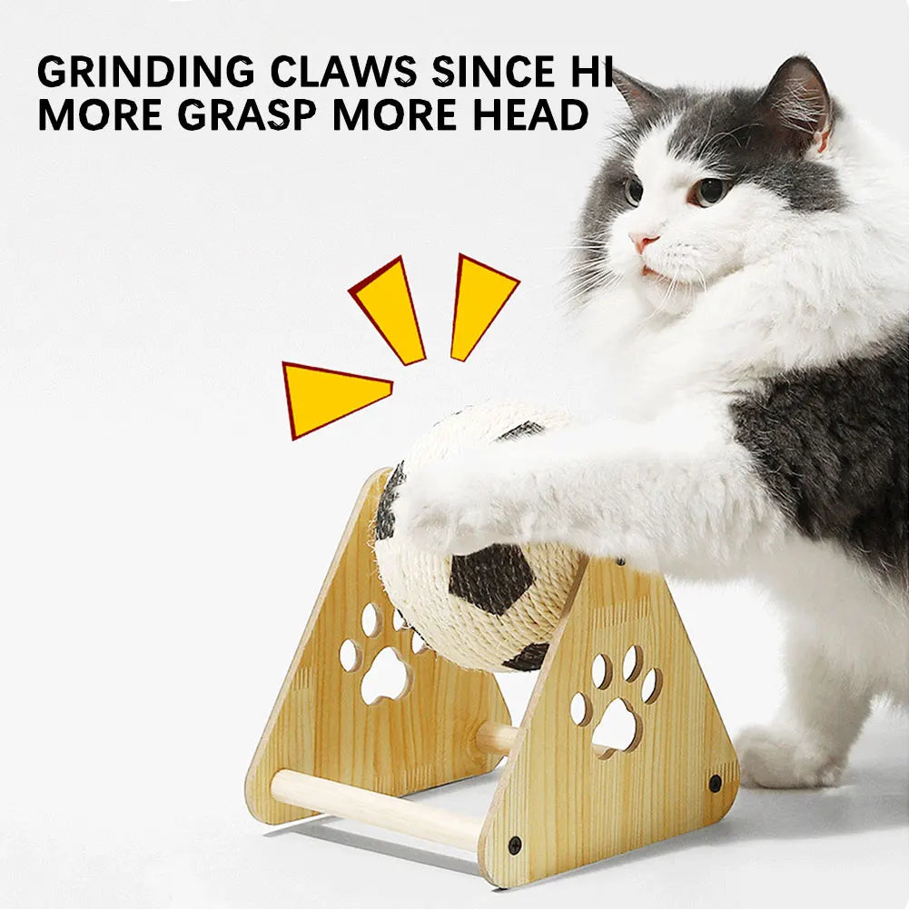 HempBall Cat Scratching Ball – Stable Triangular, Wear-Resistant