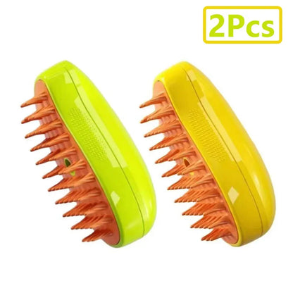 3 in 1 Cat Steam Brush Steamy Dog Brush Built-in Electric Spray Cat Hair Brushes for Massage Pet Grooming Comb Hair Removal Comb