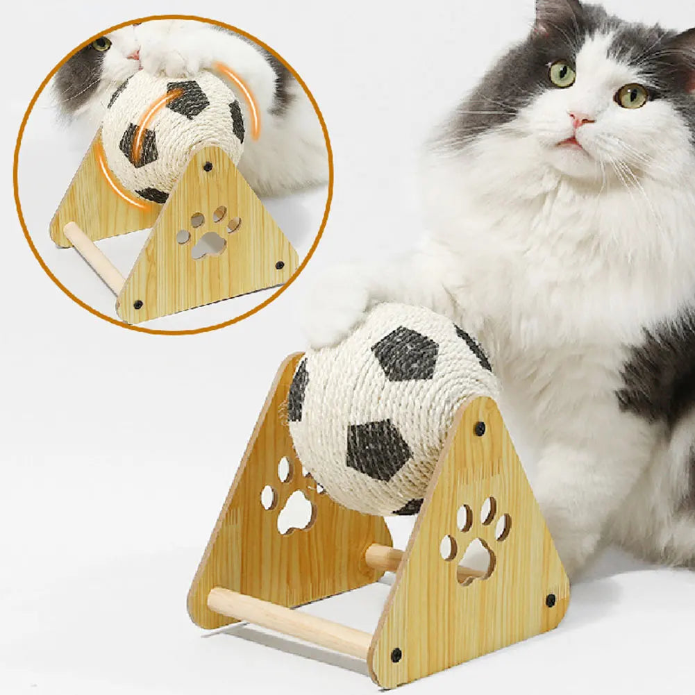 HempBall Cat Scratching Ball – Stable Triangular, Wear-Resistant