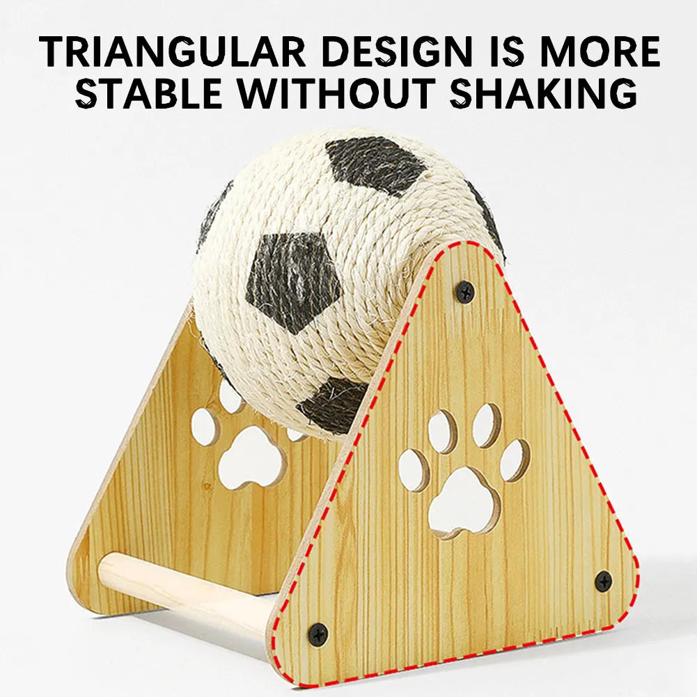 HempBall Cat Scratching Ball – Stable Triangular, Wear-Resistant