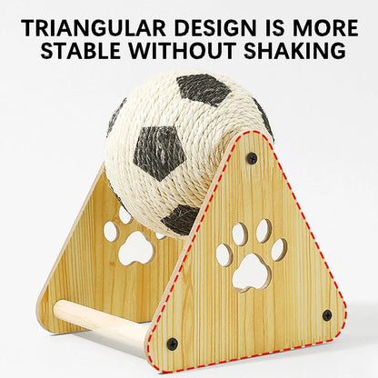 HempBall Cat Scratching Ball – Stable Triangular, Wear-Resistant