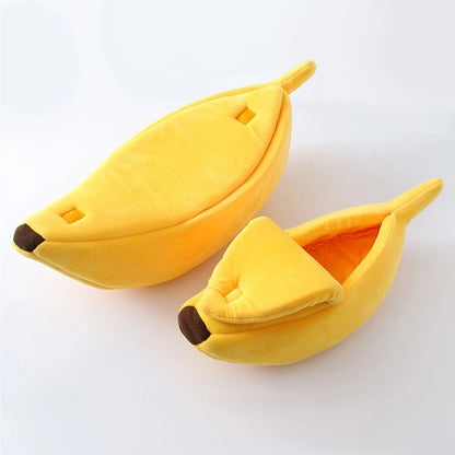 B Low-price clearance Pet Banana Bed for Dog Bed Creative Soft Small Bed Cat Nest Cozy For Dog Sofa Cute Pet Bedding Warm