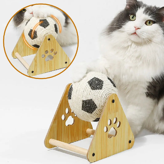 HempBall Cat Scratching Ball – Stable Triangular, Wear-Resistant