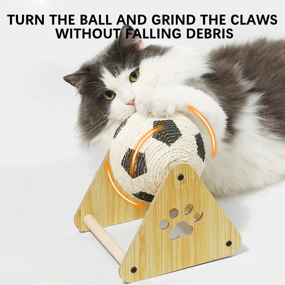 HempBall Cat Scratching Ball – Stable Triangular, Wear-Resistant