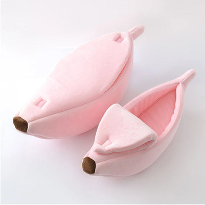B Low-price clearance Pet Banana Bed for Dog Bed Creative Soft Small Bed Cat Nest Cozy For Dog Sofa Cute Pet Bedding Warm