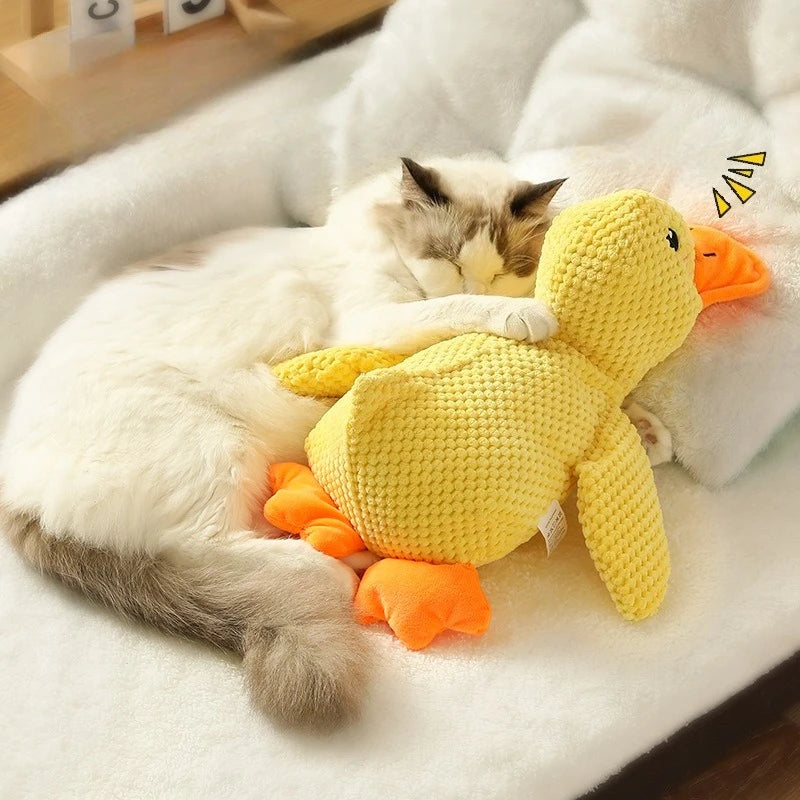 Squeaky Duck Plush – Durable, Teeth-Grinding Relief for Dogs