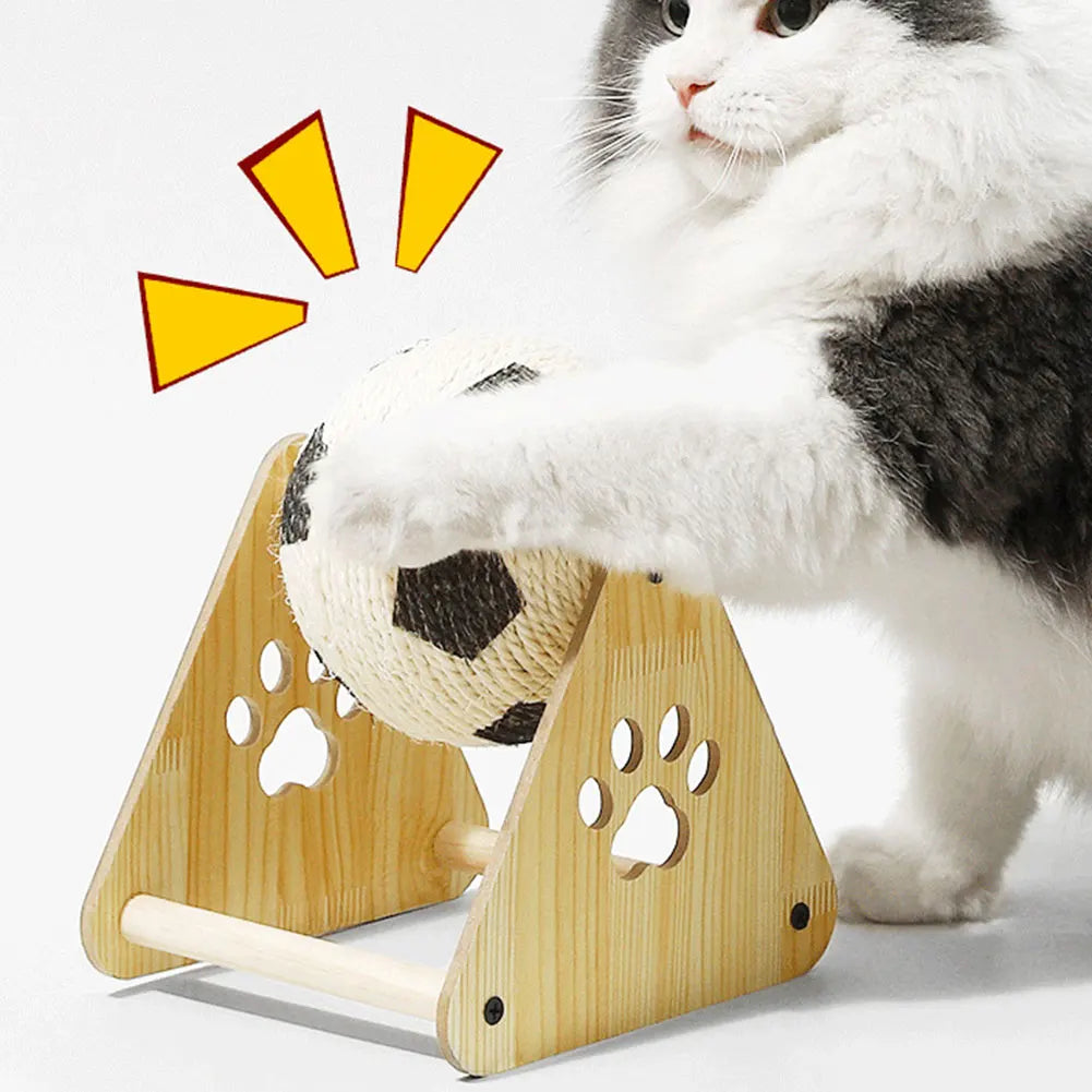 HempBall Cat Scratching Ball – Stable Triangular, Wear-Resistant